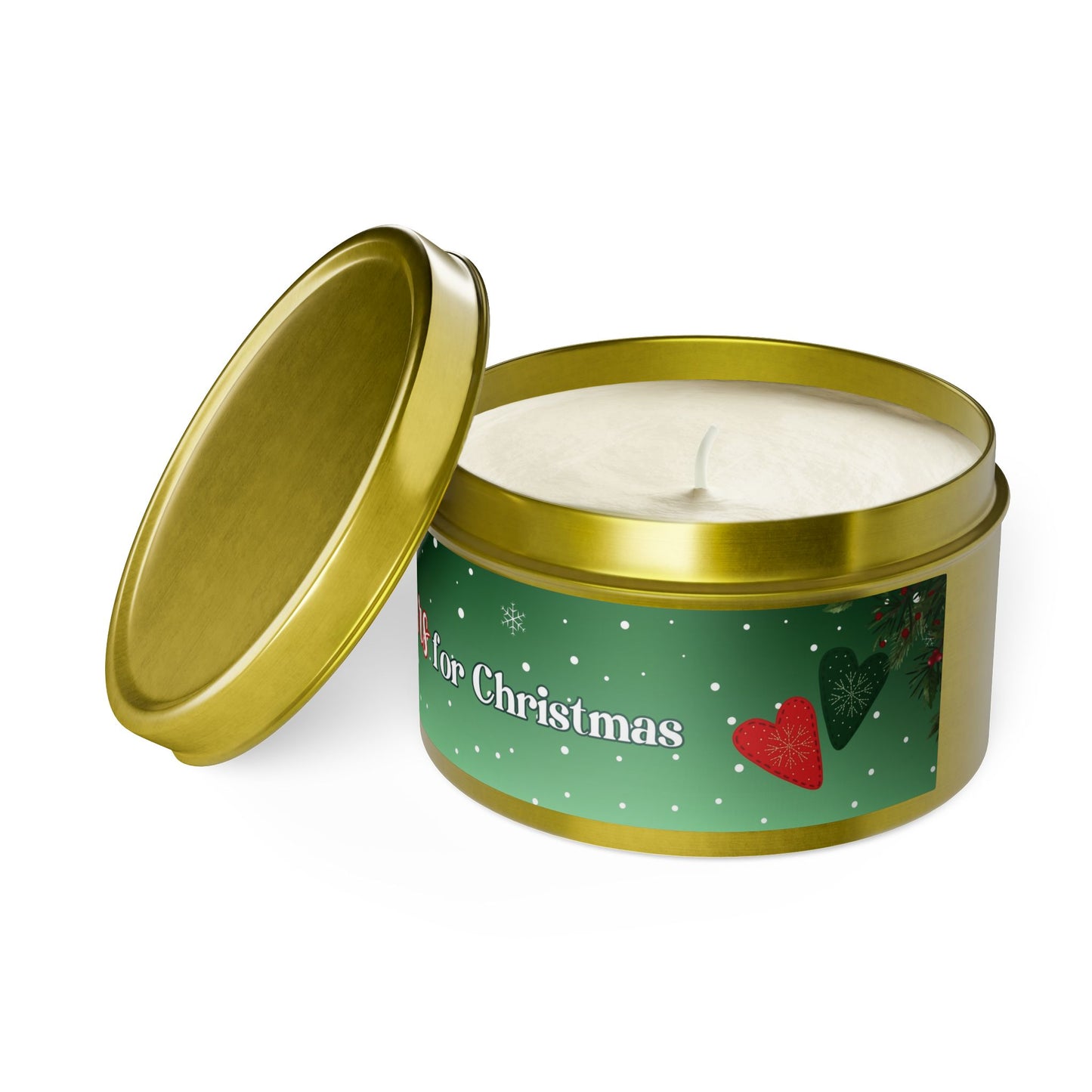 "I'll Be Yours for Christmas" Tin Candles